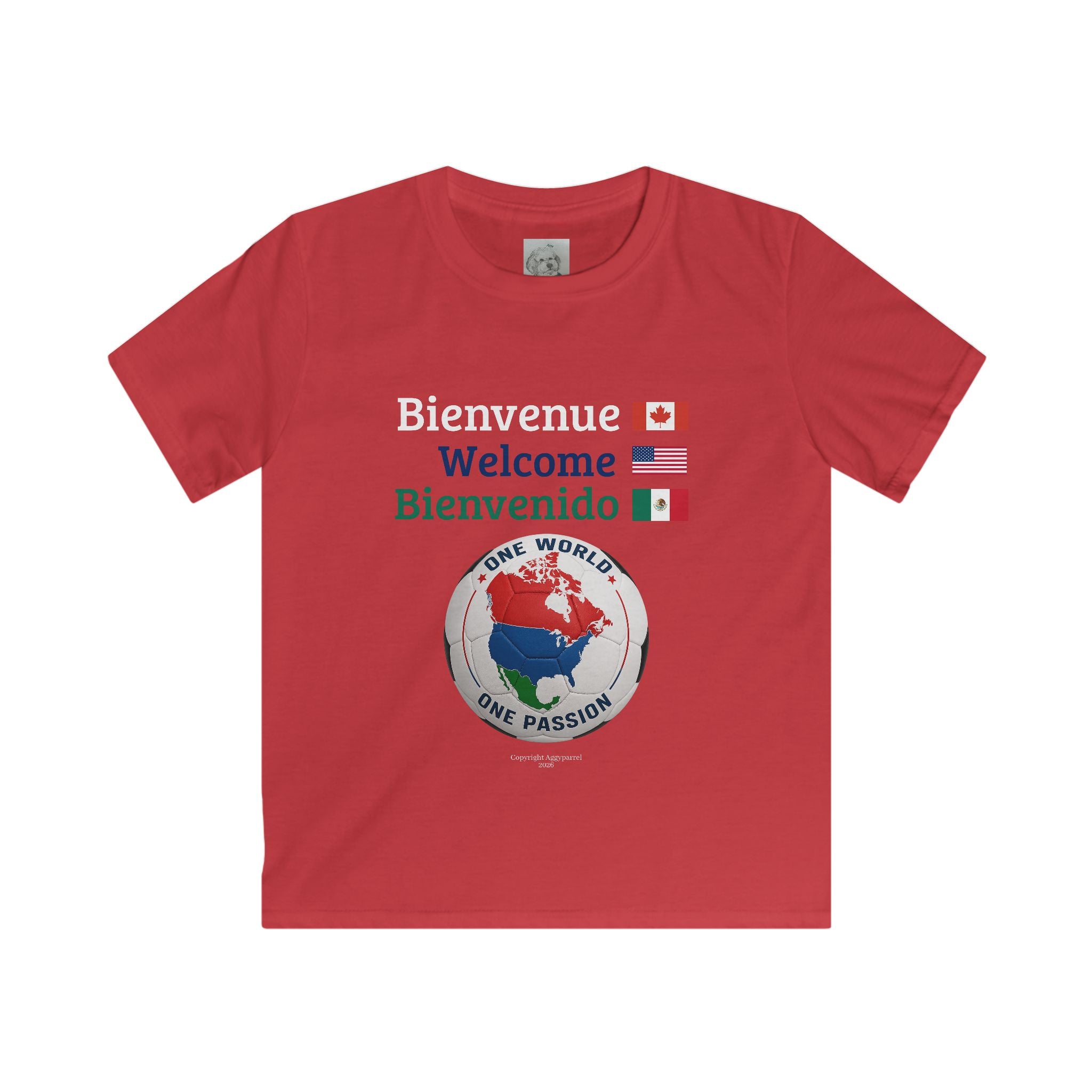 (1) Kids — One World One Passion Soccer Tee